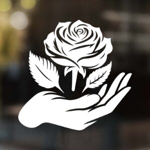 Hand-Held Rose Decal