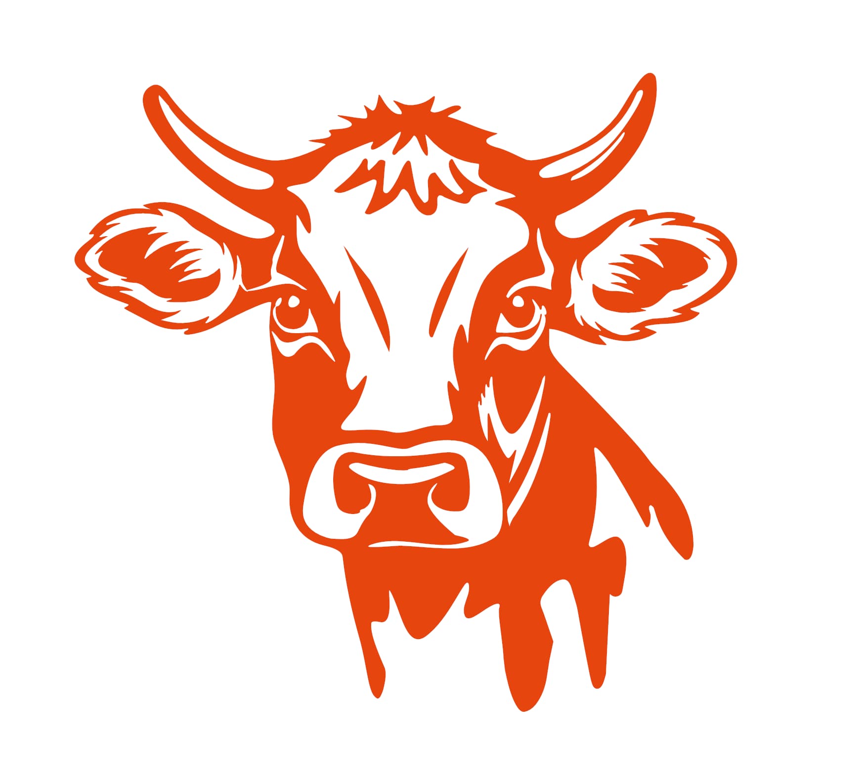 Rustic Cow Head Decal - Image 4