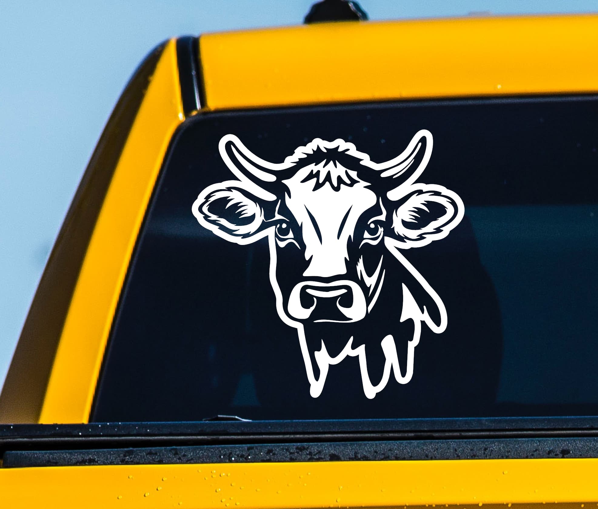Rustic Cow Head Decal - Image 6