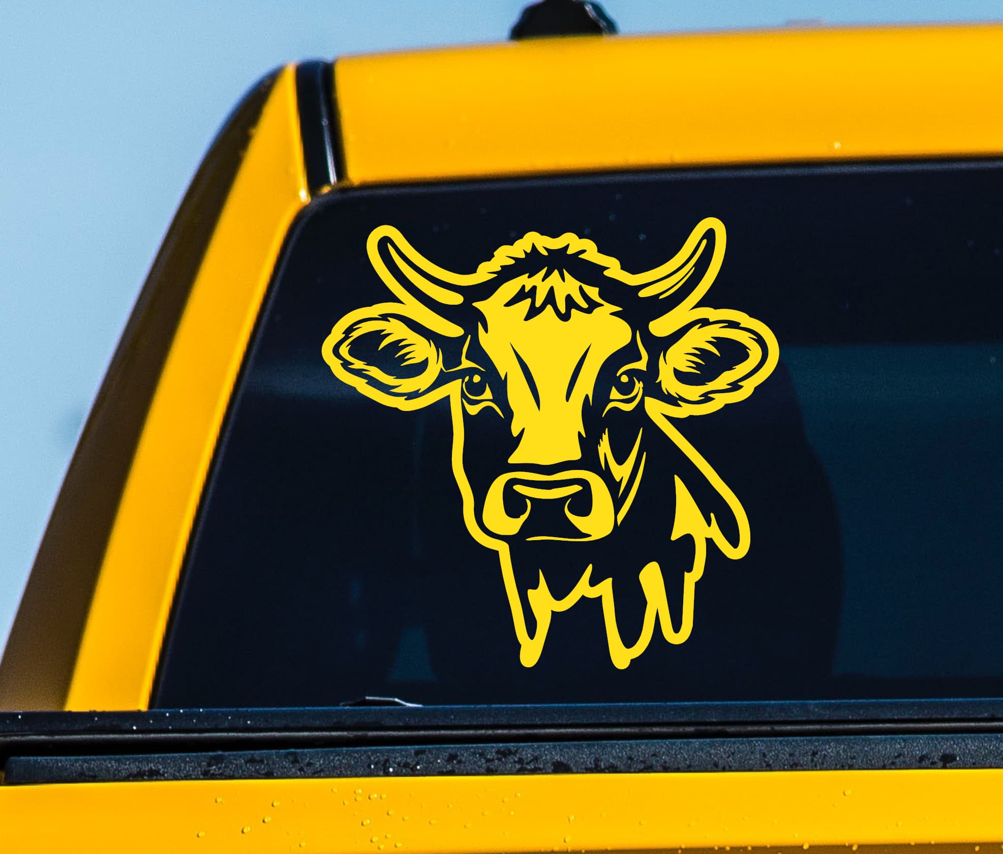 Rustic Cow Head Decal - Image 8
