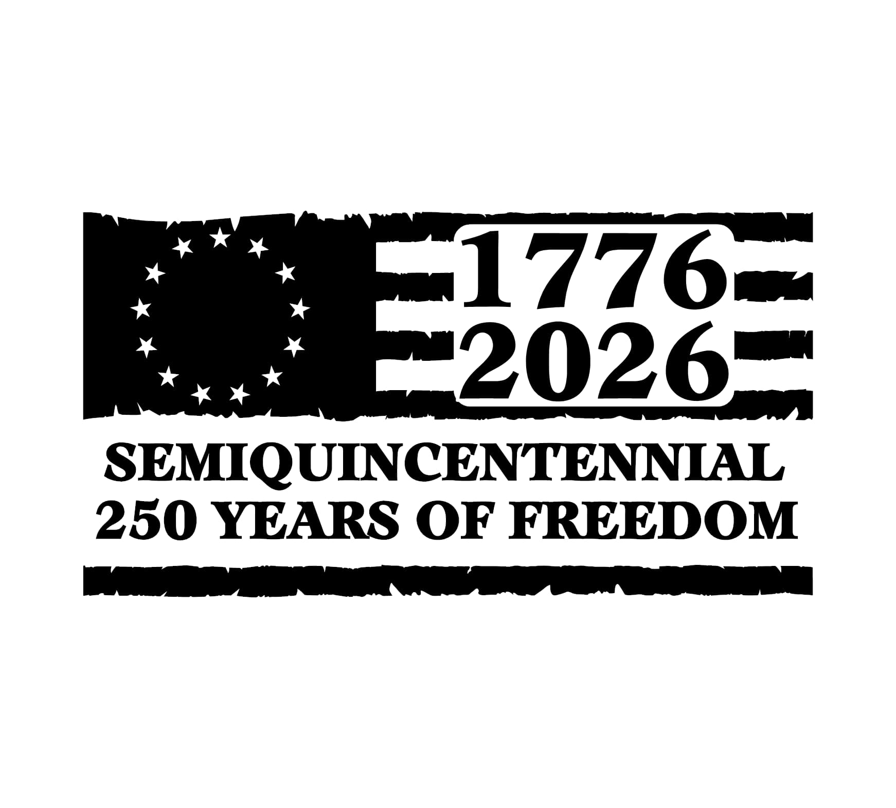 Semiquincentennial American Flag Decal - Image 2