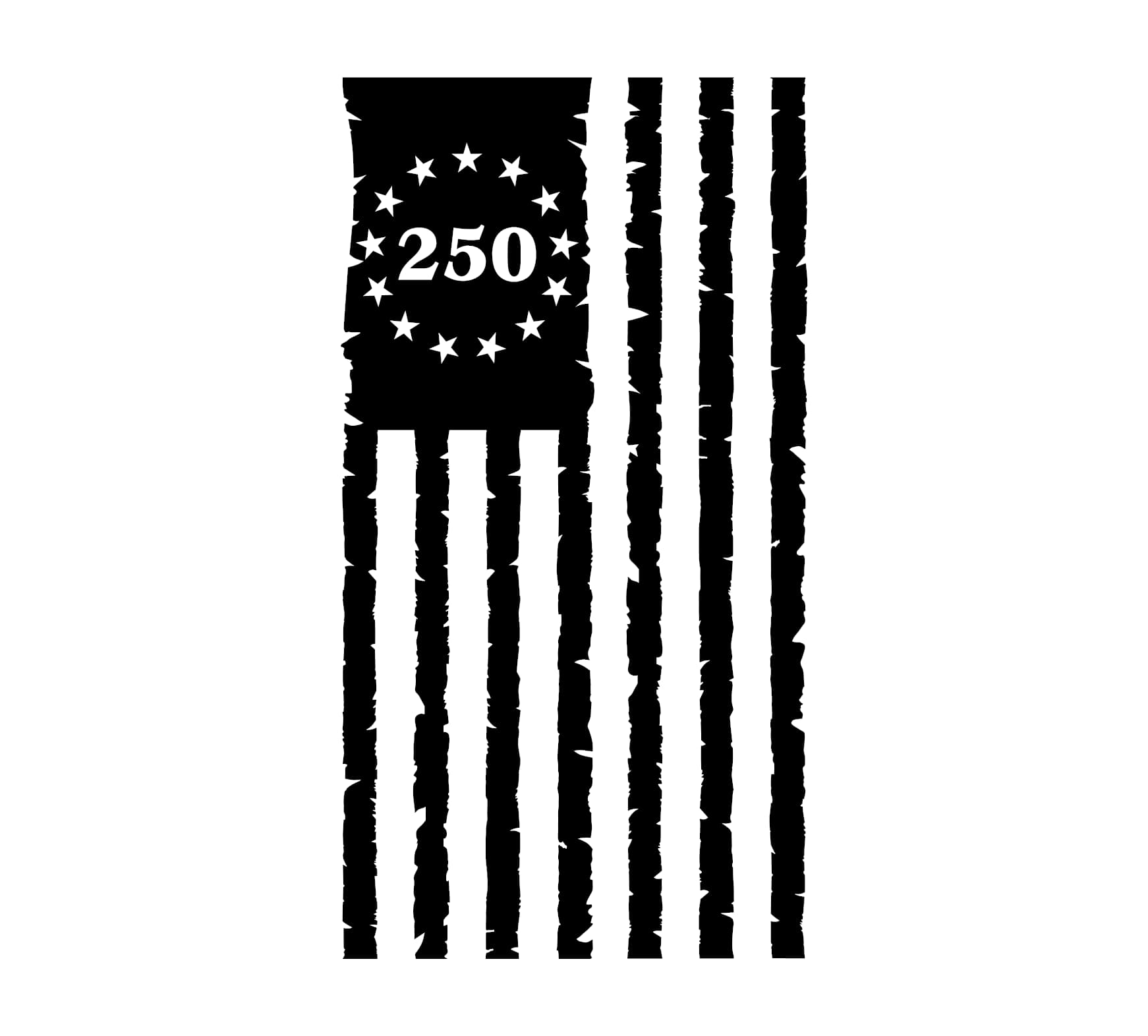 250 Years American Flag Decal - Image 6