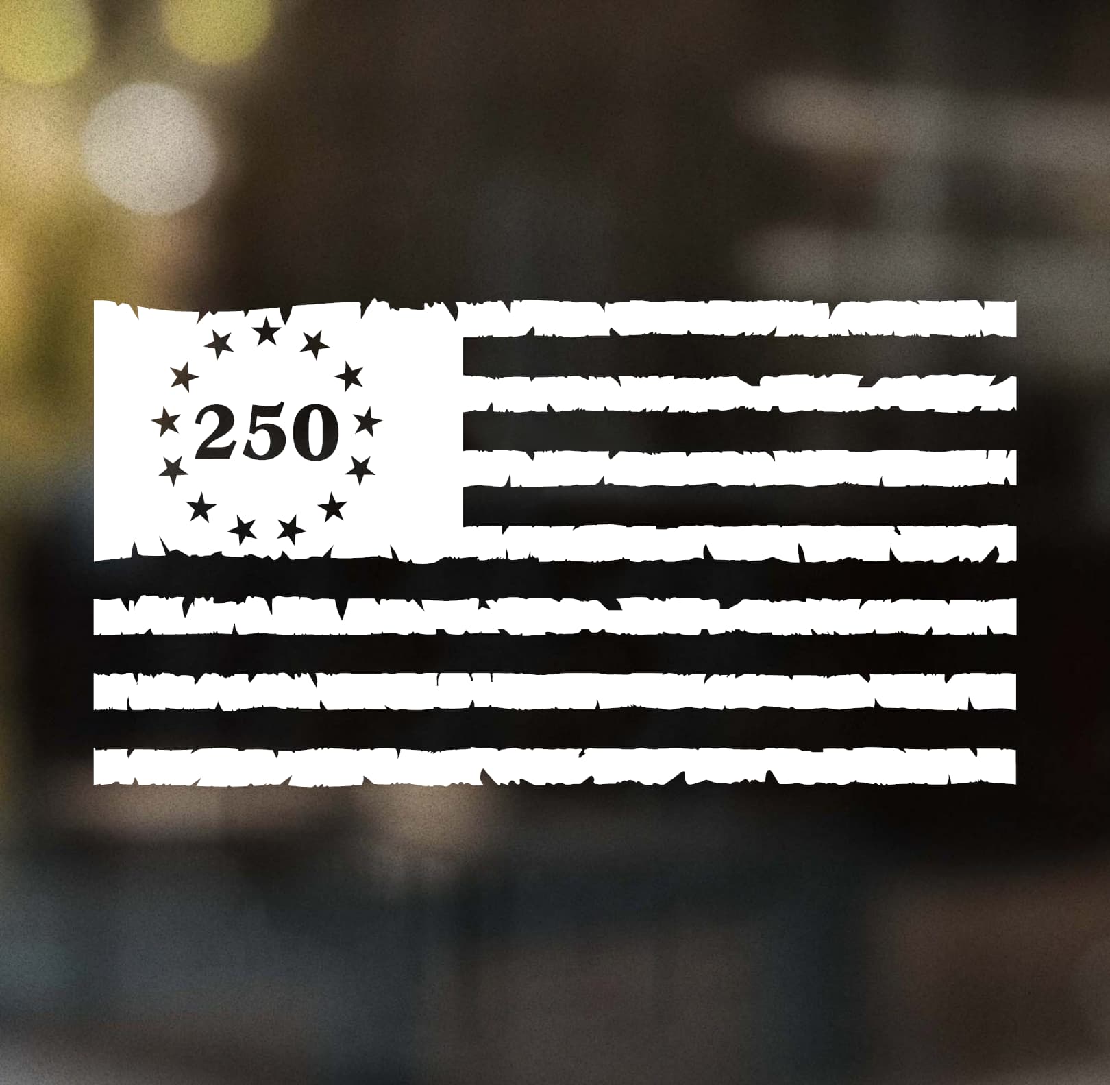 250 Years American Flag Decal