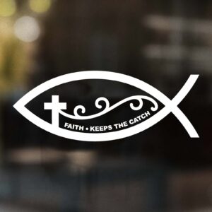 faith keeps the catch decal